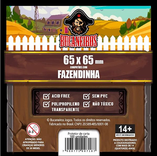 Sleeve Customizado para Hitster / Fazendinha (65 x 65)