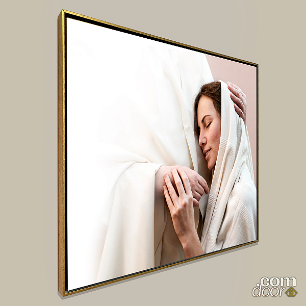 Quadro Amparo Divino c/ moldura flutuante