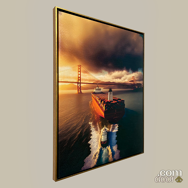 Quadro "Horizonte de Esperança" c/ moldura flutuante