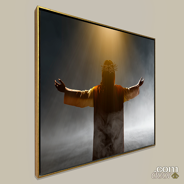 Quadro Luz da Salvação c/ moldura flutuante