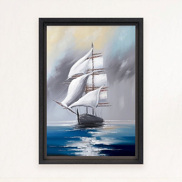 "Alma Navegante"- Quadro em Canvas com moldura flutuante.
