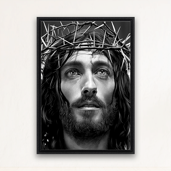 "Redentor"- Quadro em Canvas com moldura flutuante.