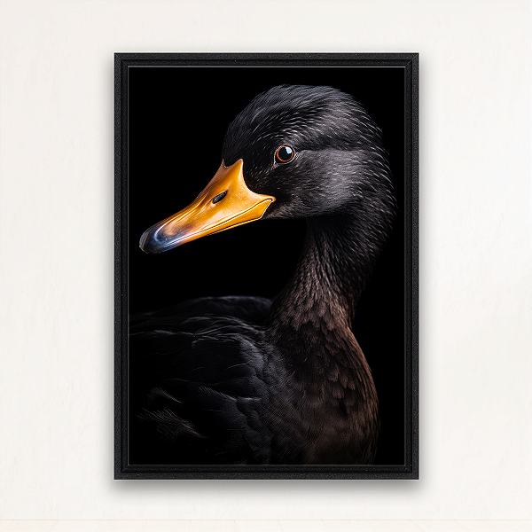 "Elegância Obscura"- Quadro em Canvas com moldura flutuante.
