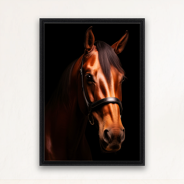 "Nobreza em Silêncio"- Quadro em Canvas com moldura flutuante.