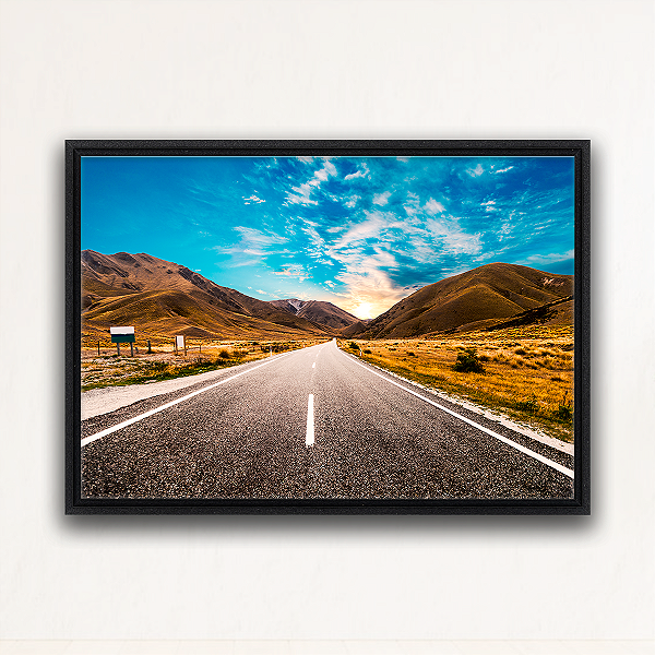 "Rota do Infinito"- Quadro em Canvas com moldura flutuante.