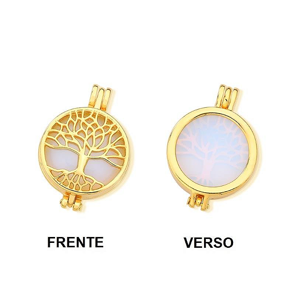 Combo Relicário Árvore da Vida Dourado