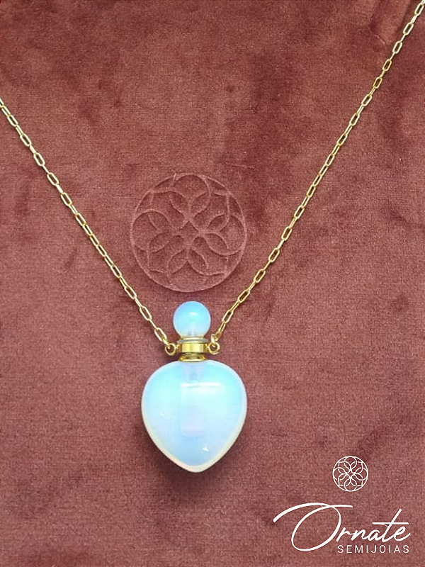 Colar Perfumeir Coração Opalina