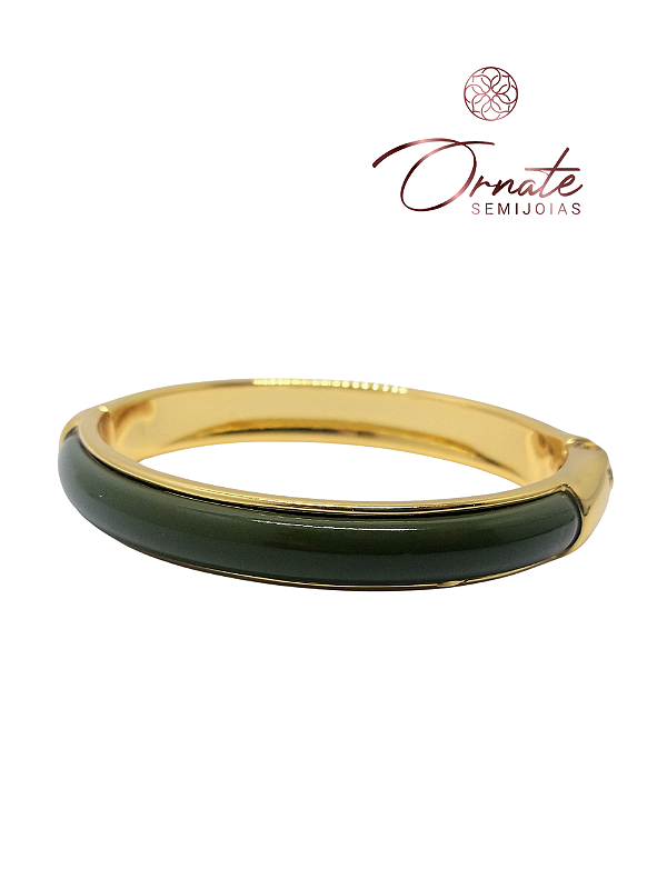 Bracelete Rígido Liso Verde