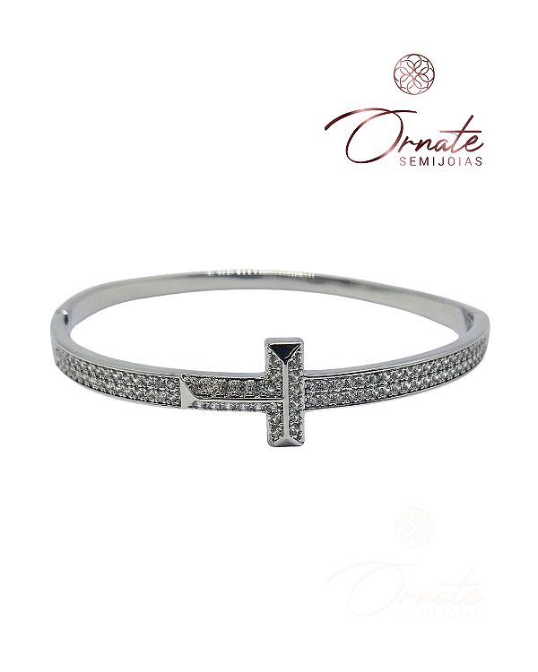 Bracelete Cruz Cravejado