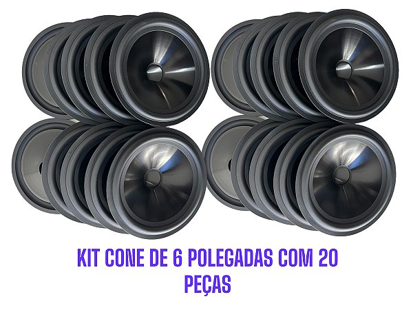 CONE DE 6 POLEGADAS KIT COM 20 PEÇAS