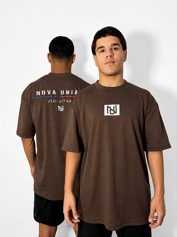 T-shirt Oversized marrom NU - masculina