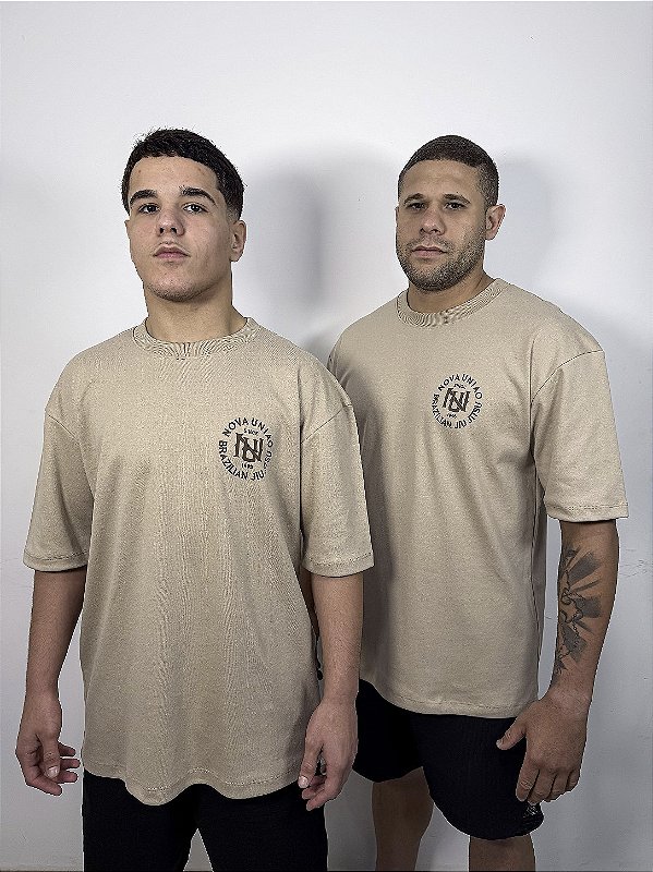 T-shirt Oversized Bege & marrom NU