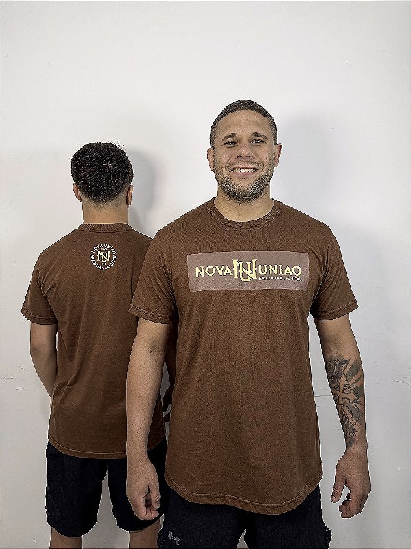 T-shirt marrom & ocre NU