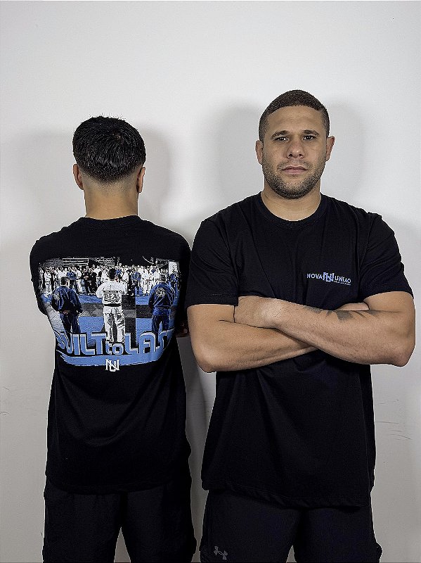 T-shirt preta "Built to last" preta
