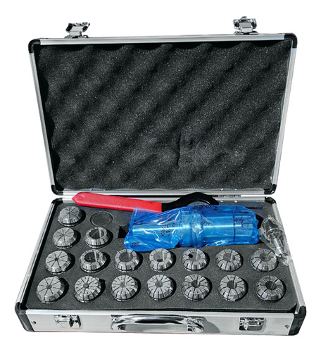 Kit Jogo Pinças Er32 + Cone Bt40 + Chave + Pino Fixador