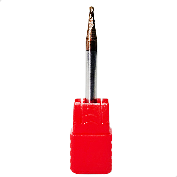 Fresa Topo Esférico 0.5mm 2 Cortes Hrc55 Metal Duro Tialn