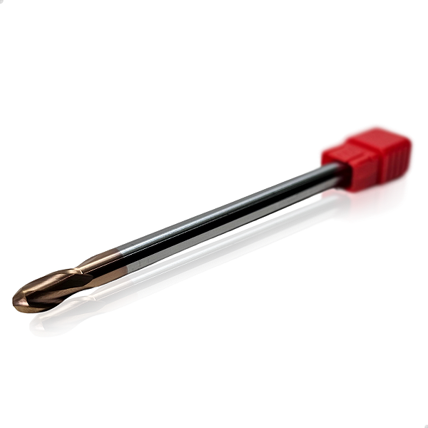 Fresa Topo Esférico 6mm 2 Cortes Hrc55 Metal Duro Tial Longa