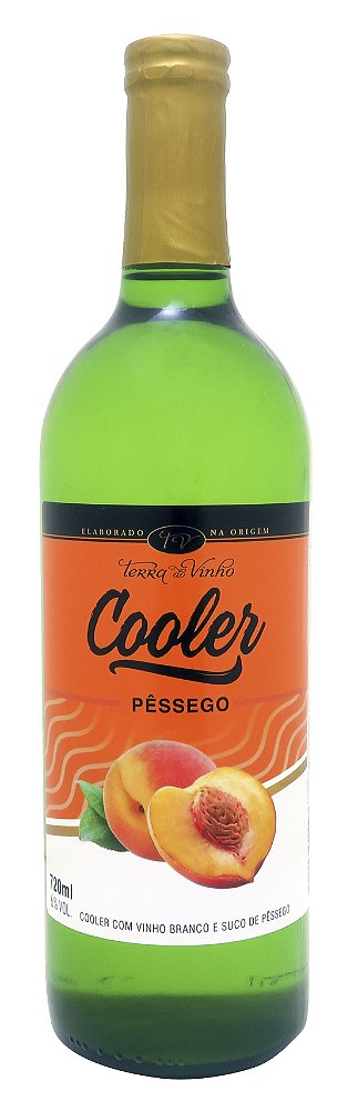 Cooler de Vinho Branco com suco de Pêssego 720ml - Adega Terra do Vinho