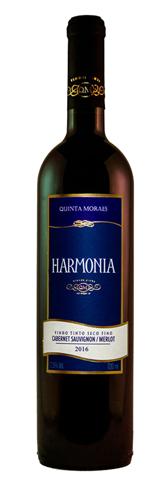 Vinho Tinto Seco Cabernet Sauvignon/Merlot Harmonia 720ml - Quinta Moraes