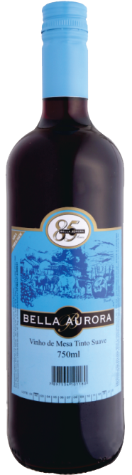 Vinho Tinto Suave 720ml - Vinhos Bella Aurora