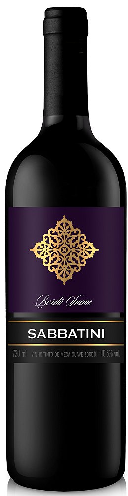 Vinho Tinto Suave Bordô 720ml - Vinhos Sabbatini