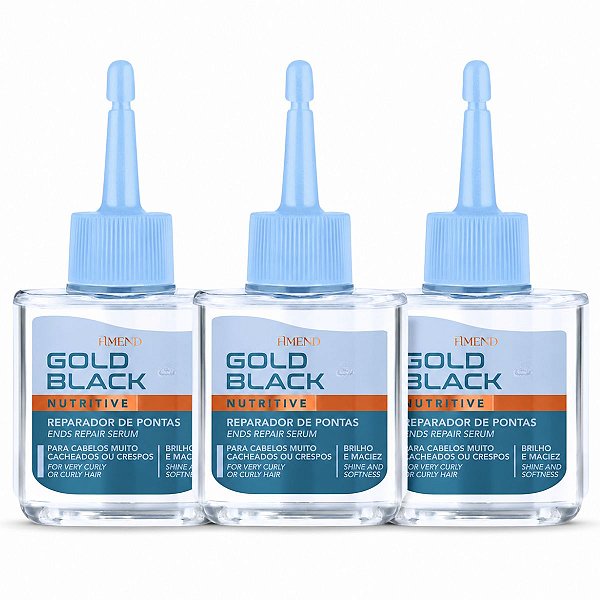 Kit Amend Gold Black: 3 Reparador de Pontas Nutritivo 30ml