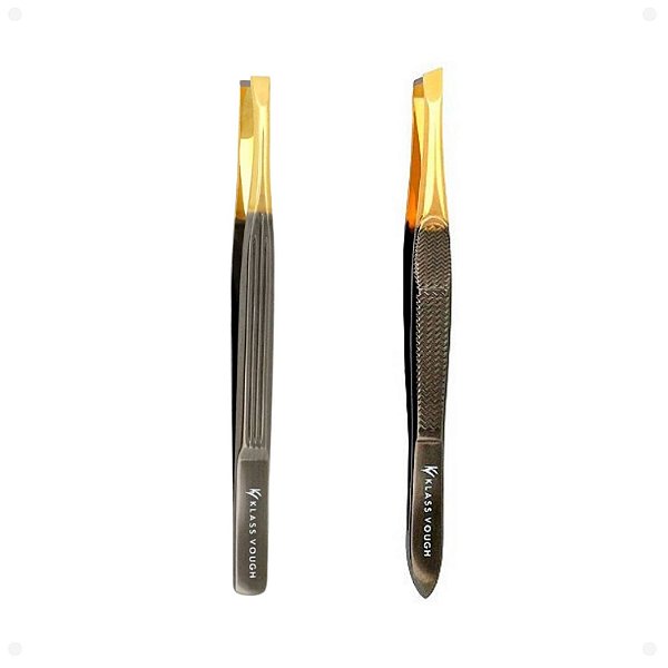 Kit Pinça Reta Tw-or123 + Chanfrada Tw-or124 Klass Vough Ponta Dourada