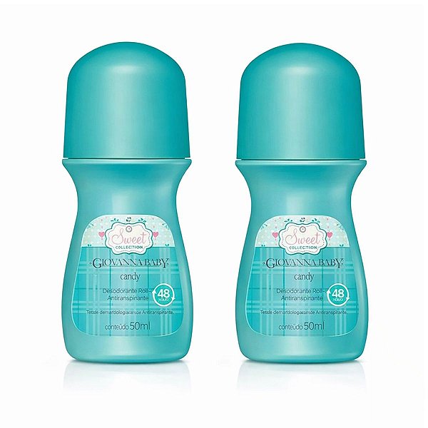Kit Giovanna Baby: 2 Desodorante Roll-on Candy