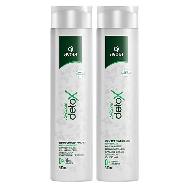 Shampoo + Máscara Condicionante Avora Splendore Detox 300ml