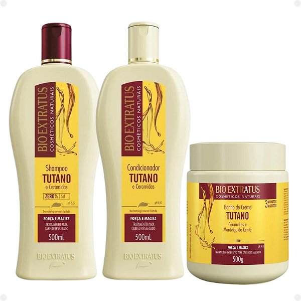 Kit Bio Extratus Tutano: Shampoo, Condicionador 500ml e Máscara 500g