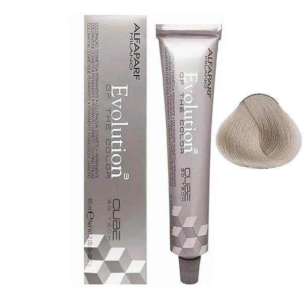 Coloração Creme Alfaparf Evolution 11.10 Louro Platina Cinza 60ml