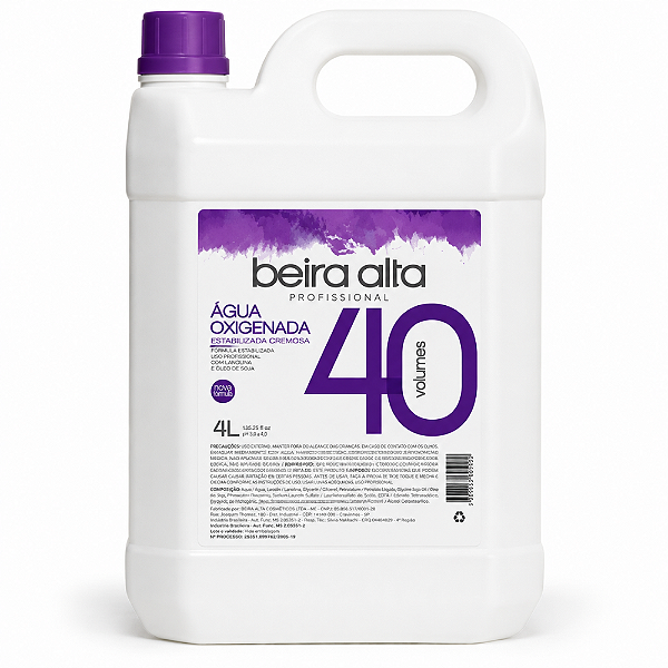 Água Oxigenada Beira Alta 40 Volumes 4l