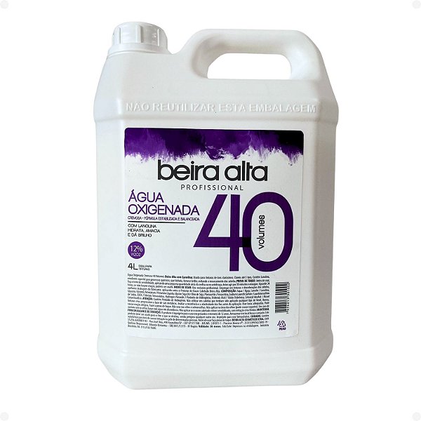 Água Oxigenada Cremosa Beira Alta 40 Volumes 4l