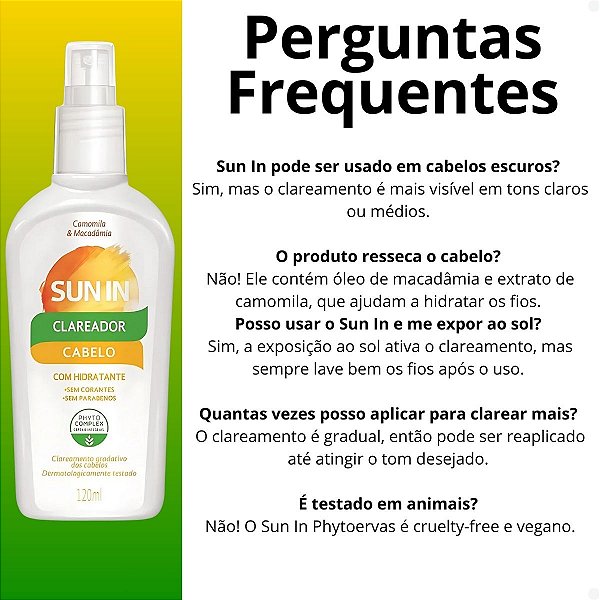 Clareador Com Hidratante Para Cabelo Phytoervas Sun In 120ml