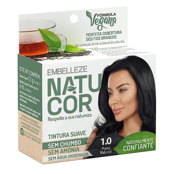 Tintura Suave Embelleze Natucor 1.0 Preto Natural