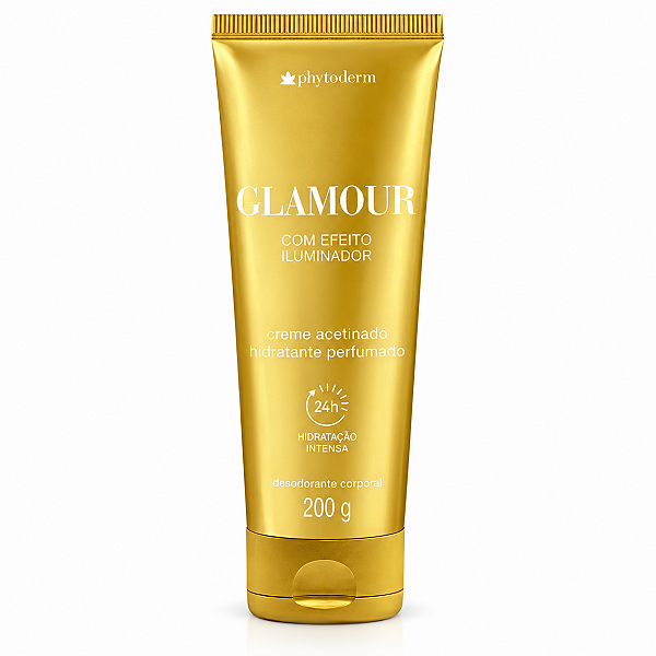 Creme Acetinado Hidratante Phytoderm Glamour Efeito Iluminador 200g