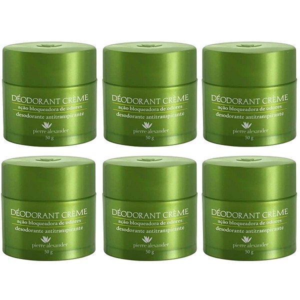 Kit Pierre Alexander Desodorante Creme Bloqueador 50g C/6 Unidades