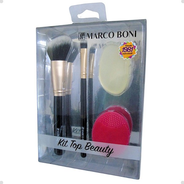 Kit Pincéis Marco Boni Top Beauty Com 4 Ref.1555