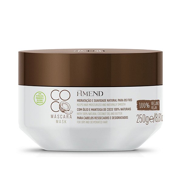 Máscara de Hidratação Amend Coco 100% Vegano 250g