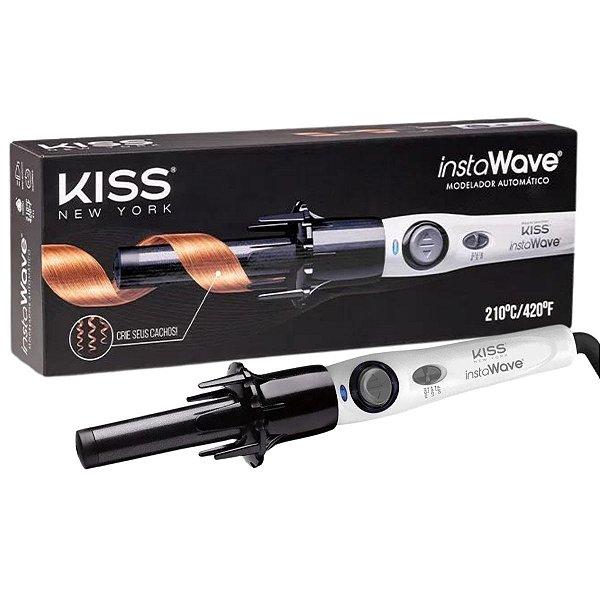 Kiss New York Insta Wave Modelador Automatico Preto/Branco Bivolt