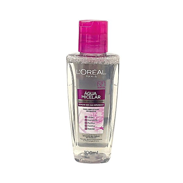 Água Micelar Loreal Solução de Limpeza 5 em 1 100ml