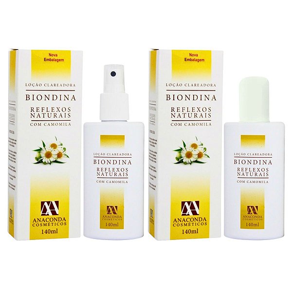 Kit Loção Clareadora + Refil Anaconda Biondina Reflexos Naturais 140ml