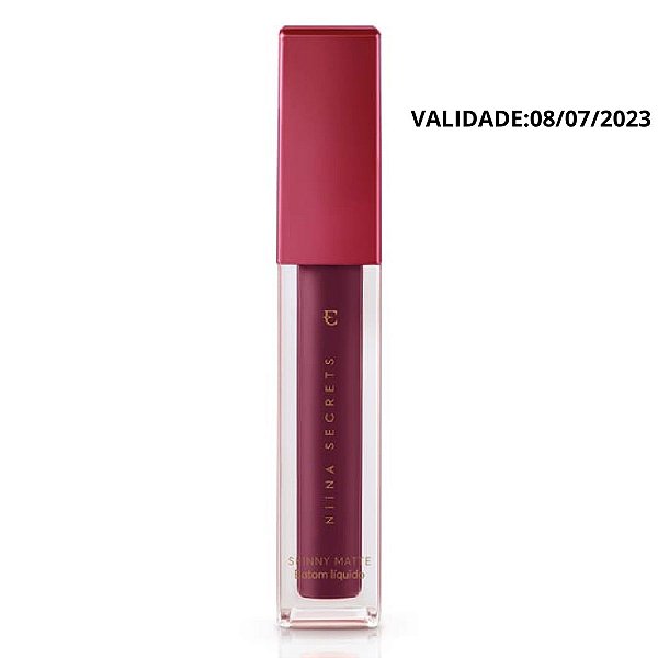 Eudora Batom Líquido Skinny Matte Niina Secrets Vinho Jasmin 4ml Val:08/07/2023