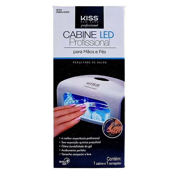 Kiss New York Cabine Led Para Mãos e Pés Gplampbr