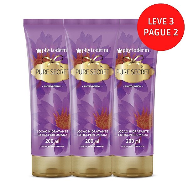 Loção Hidratante Leve 3 Pague 2 Phytoderm Pure Secret 200ml