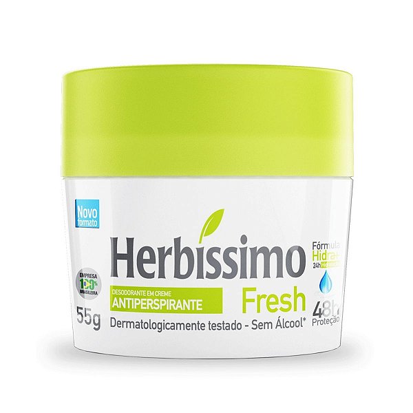 Desodorante Creme Herbissimo Fresh Antitranspirante 55g