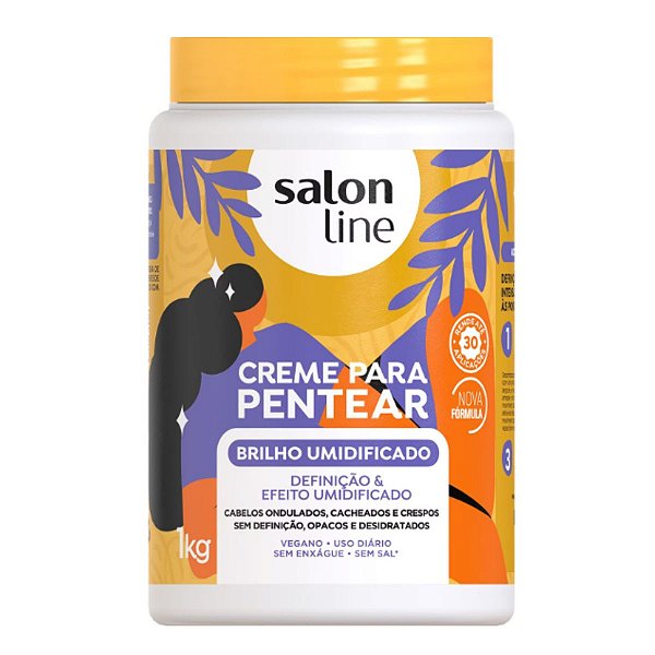 Creme Para Pentear Salon Line Brilho Umidificado 1kg