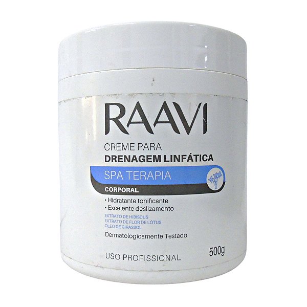 Creme Para Drenagem Linfática Raavi Spa Terapia 500g