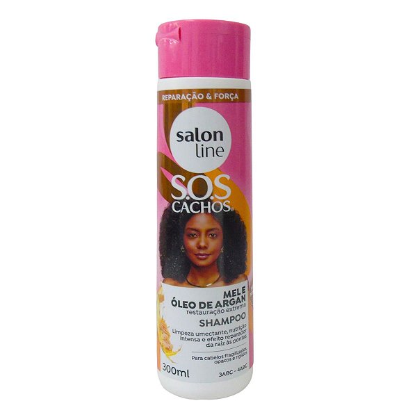 Shampoo Salon Line Sos Cachos Mel e Argan Restauração Extrema 300ml