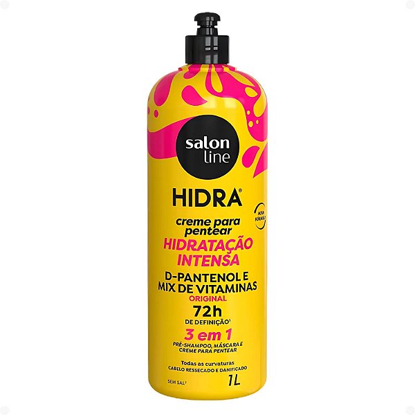 Creme Para Pentear Salon Line Hidra 3 em 1 D-Pantenol Hidratação Intensa 1L